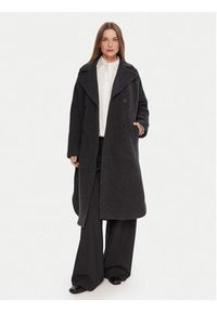 Marc O'Polo Płaszcz wełniany 508 0302 71151 Szary Relaxed Fit. Typ kołnierza: polo. Kolor: szary. Materiał: wełna #4