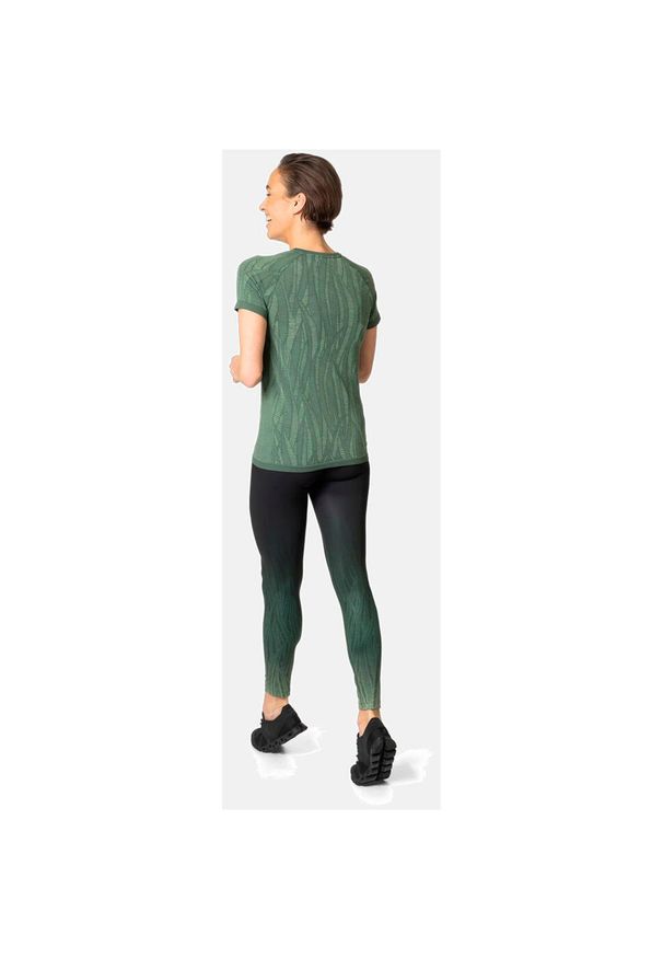 Koszulka do biegania damska Odlo T-shirt ZEROWEIGHT CERAMIC. Kolor: zielony