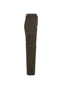 Urban Classics - Spodnie Damskie Utility Twill Stretch Loose Cargo Trousers. Kolor: zielony, wielokolorowy, brązowy