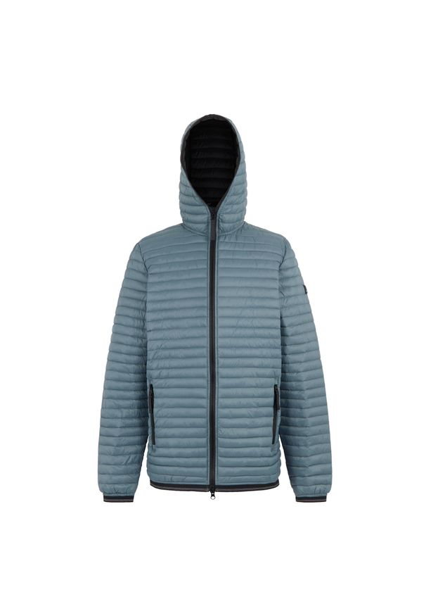 Regatta - Męska pikowana kurtka Rigain. Kolor: szary. Materiał: tkanina, puch, poliamid. Sport: turystyka piesza