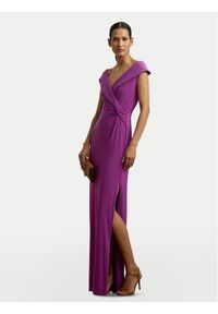 Lauren Ralph Lauren - LAUREN RALPH LAUREN Sukienka wieczorowa 253863940025 Fioletowy Slim Fit. Kolor: fioletowy. Materiał: syntetyk. Styl: wizytowy