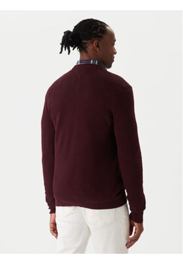 TOMMY HILFIGER - Tommy Hilfiger Sweter Essential MW0MW36347 Czerwony Regular Fit. Kolor: czerwony. Materiał: bawełna
