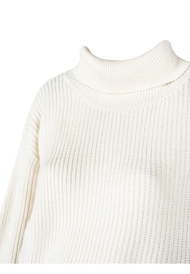 Silvian Heach Sweter | CVA22045LU | Kobieta | Kremowy. Typ kołnierza: golf. Kolor: kremowy. Materiał: wełna, poliester, akryl, nylon, wiskoza. Wzór: ze splotem