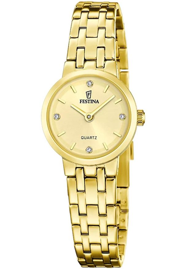 Zegarek Festina Zegarek damski Festina F20748-2 CYRKONIE złoty. Kolor: złoty