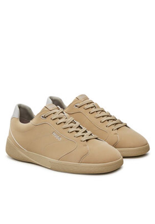 Hugo Sneakersy Riven Tenn 50524249 Beżowy. Kolor: beżowy. Materiał: materiał