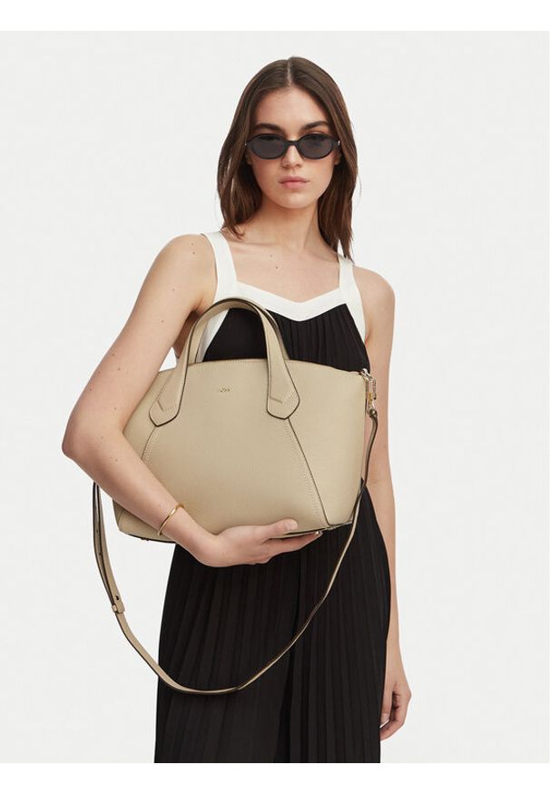 BOSS Torebka Lenah M 50563396 Beżowy. Kolor: beżowy. Materiał: skórzane