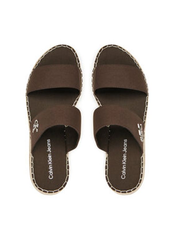 Calvin Klein Jeans Espadryle Sporty Rope Mg Lth Webbing YW0YW01704 Brązowy. Kolor: brązowy. Materiał: materiał. Styl: sportowy