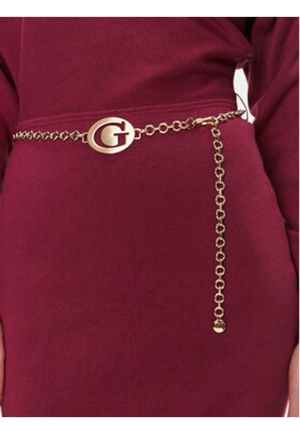 Guess Sukienka codzienna Allison W4RK06 Z2YJ2 Bordowy Regular Fit. Okazja: na co dzień. Kolor: czerwony. Materiał: wiskoza. Typ sukienki: proste. Styl: casual