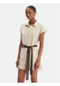 Fracomina Kombinezon FS25SO1001W70901 Beżowy Regular Fit. Kolor: beżowy. Materiał: wiskoza #1