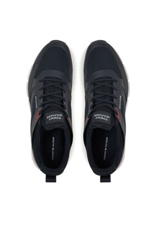 TOMMY HILFIGER - Tommy Hilfiger Sneakersy Modern Comfort Run Mix FM0FM05471 Granatowy. Kolor: niebieski. Materiał: skóra. Sport: bieganie