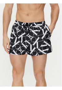 Calvin Klein Swimwear Szorty kąpielowe KM0KM00968 Czarny Regular Fit. Kolor: czarny. Materiał: syntetyk