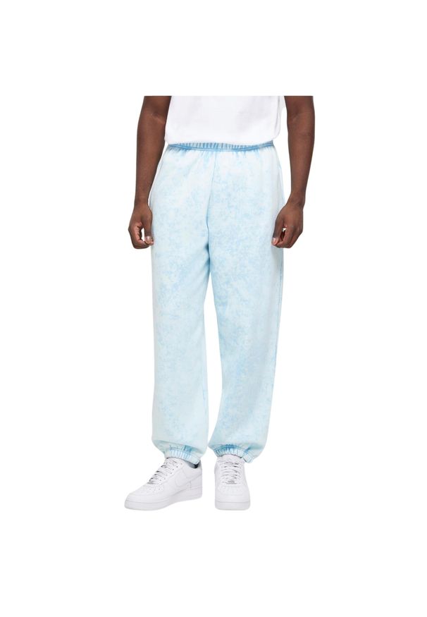 Spodnie dresowe Urban Classics Towel Washed. Kolor: niebieski. Materiał: dresówka