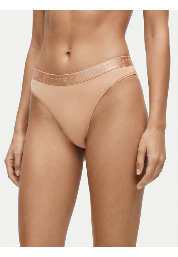 TOMMY HILFIGER - Tommy Hilfiger Stringi UW0UW06260 Beżowy. Kolor: beżowy
