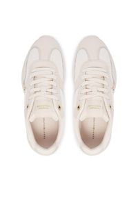 TOMMY HILFIGER - Tommy Hilfiger Sneakersy Modern Runner Shiny Leather FW0FW09413 Beżowy. Kolor: beżowy. Materiał: skóra #5