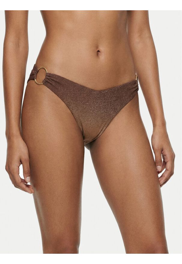 Guess Dół od bikini E6GO09 KF600 Brązowy. Kolor: brązowy. Materiał: syntetyk
