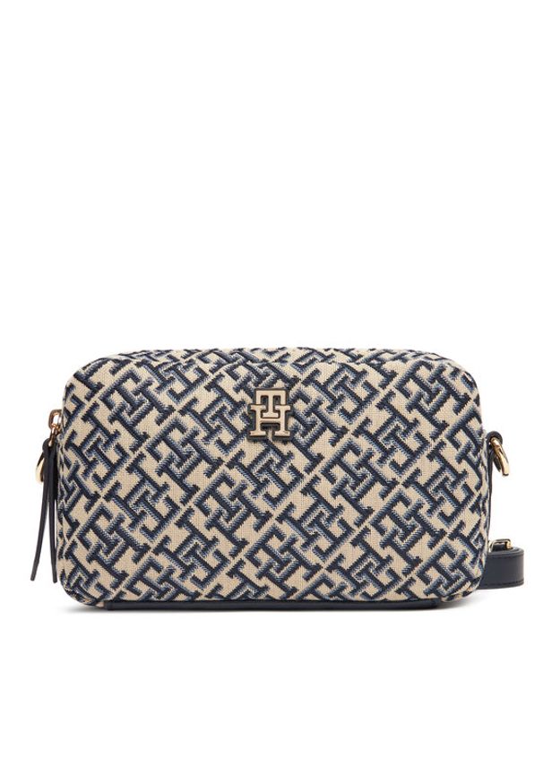 TOMMY HILFIGER - Tommy Hilfiger Torebka Th Jacquard Camera Bag AW0AW17443 Granatowy. Kolor: niebieski