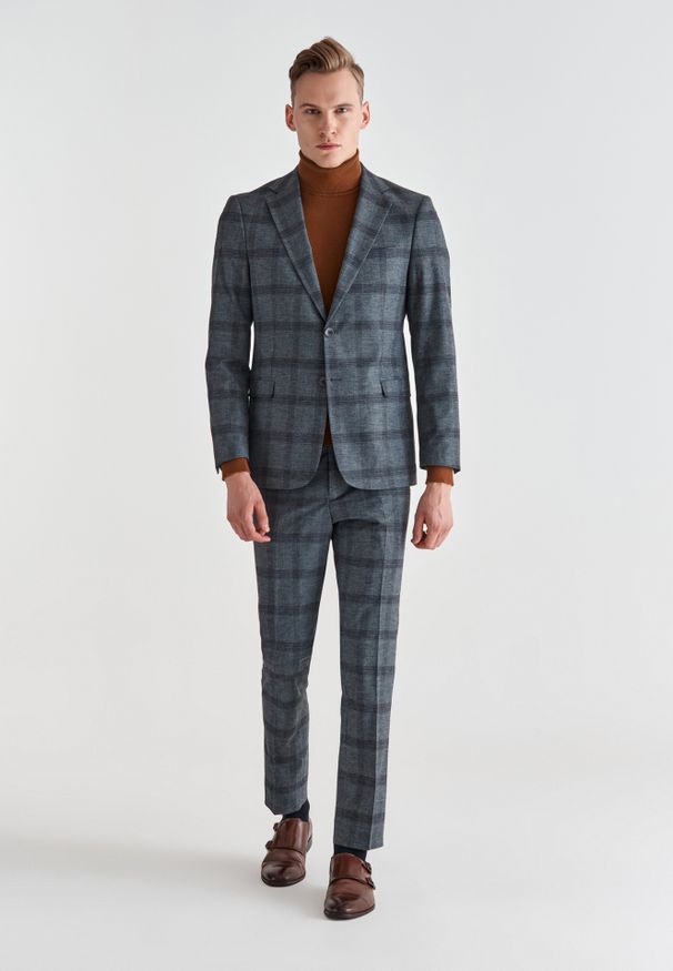 Pako Lorente - PAKO LORENTE – Spodnie męskie garniturowe P21WF-6G-071-S. Materiał: poliester, elastan, wełna. Długość: długie. Styl: elegancki