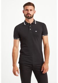 Emporio Armani - POLO EMPORIO ARMANI. Typ kołnierza: polo. Wzór: jednolity, nadruk. Styl: sportowy #4