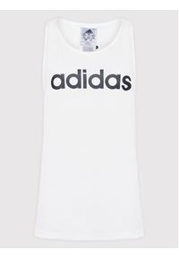Adidas - adidas Top Essentials Loose Logo GL0567 Biały Regular Fit. Kolor: biały. Materiał: bawełna #4