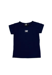 LEONE 1947 APPAREL - Dziewczęcy T-shirt z krótkim rękawem i małym logo Foil. Kolor: niebieski. Długość rękawa: krótki rękaw. Długość: krótkie. Sport: joga i pilates