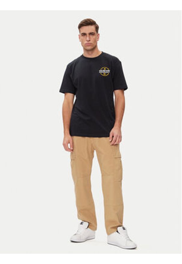 DC T-Shirt Eurostep Hss ADYZT05362 Czarny Regular Fit. Kolor: czarny. Materiał: bawełna