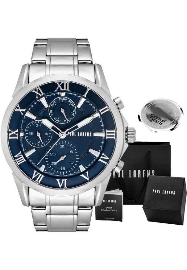 Zegarek męski Paul Lorens NEXTON-6C1 Z GRAWEREM