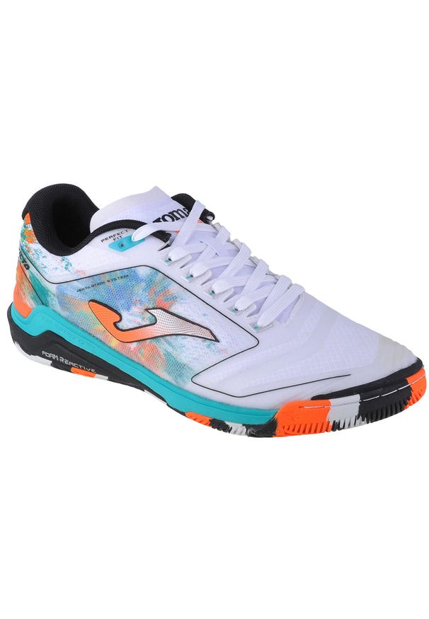 Buty halowe - halówki męskie, Joma Invicto. Kolor: biały. Sport: piłka nożna