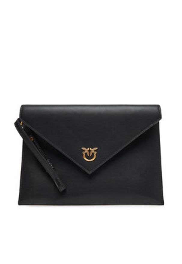 Pinko - PINKO Torebka Flat Purse Handle AI 25-26 PCPL104820 A0F1 Czarny. Kolor: czarny. Materiał: skórzane