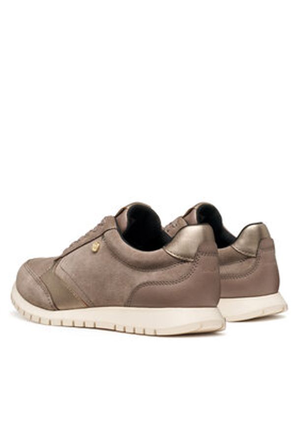 Geox Sneakersy D Sukie 2.0 D55YPC 022NF C6537 Brązowy. Kolor: brązowy. Materiał: zamsz, skóra