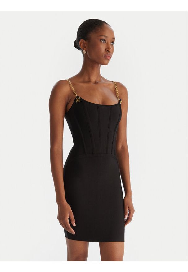 Marciano Guess Sukienka 5BGK09 5036Z Czarny Slim Fit. Kolor: czarny. Materiał: wiskoza