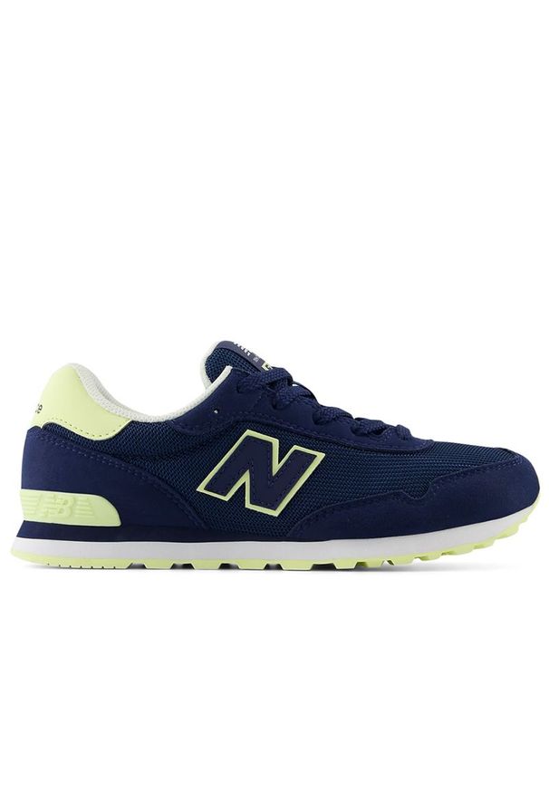 Buty New Balance GC515KF - granatowe. Okazja: na co dzień. Kolor: niebieski. Materiał: materiał, syntetyk, guma. Szerokość cholewki: normalna. Model: New Balance 574