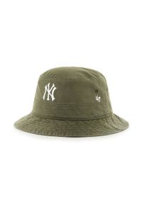 47 Brand - 47brand Kapelusz MLB New York Yankees kolor zielony bawełniany. Kolor: zielony. Materiał: bawełna #1