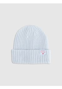 4f - 4F Czapka zimowa dziewczęca - niebieska Uniwersalny. Kolor: niebieski. Materiał: dzianina. Sezon: zima. Styl: casual, klasyczny, sportowy #1