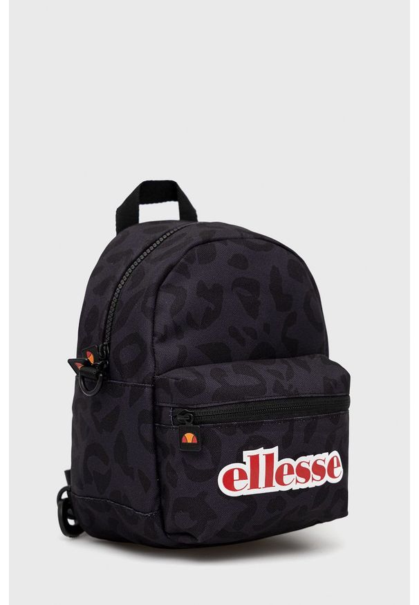 Ellesse plecak kolor czarny mały z nadrukiem. Kolor: czarny. Wzór: nadruk