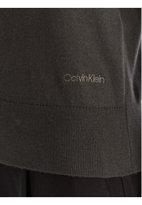 Calvin Klein Sweter LV044D370G Szary Regular Fit. Kolor: szary. Materiał: syntetyk #3