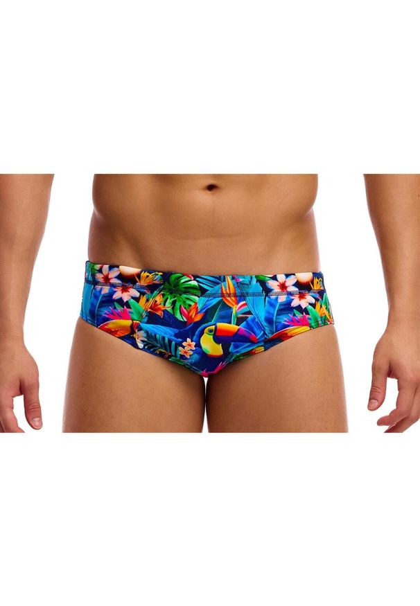 FUNKY TRUNKS - Kąpielówki męskie Funky Trunks Birdie Wordie - slipy. Kolor: wielokolorowy