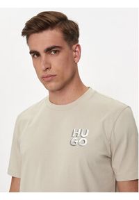 Hugo T-Shirt Detzington241 50508944 Szary Regular Fit. Kolor: szary. Materiał: bawełna