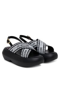 Love Moschino - LOVE MOSCHINO Sandały JA16207I0MIX200A Czarny. Kolor: czarny. Materiał: materiał #3