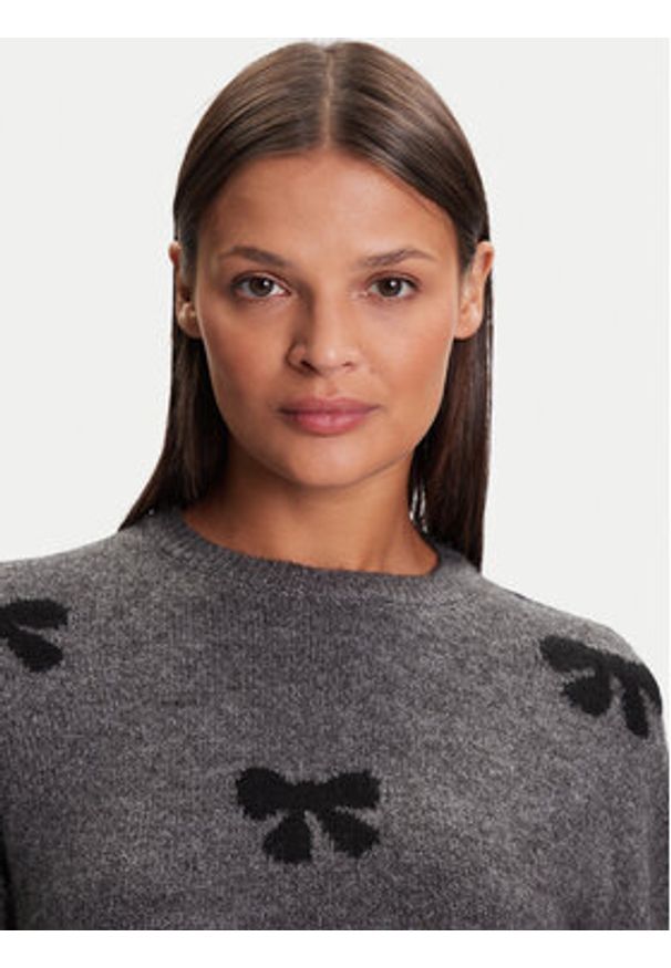 only - ONLY Sweter Bora 15360712 Szary Regular Fit. Kolor: szary. Materiał: syntetyk