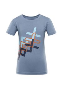 ZONE PERFECT - T-shirt Dziecięcy Nax Ilbo 152-158 z Miękkiej Bawełny. Kolor: wielokolorowy. Materiał: elastan, bawełna. Wzór: nadruk