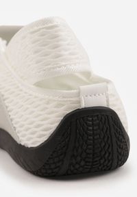 Born2be - Szare Siateczkowe Sneakersy w Stylu Balerinek z Paskiem na Rzep Talenate. Okazja: na co dzień. Zapięcie: rzepy. Kolor: szary. Materiał: jeans, materiał #6