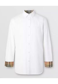 Burberry - BURBERRY - Biała koszula z bawełnianej popeliny. Kolor: biały. Materiał: bawełna. Styl: klasyczny, vintage #4