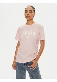 Pinko T-Shirt Tiramisu 104269 A25Z Różowy Regular Fit. Kolor: różowy. Materiał: bawełna