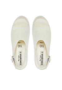Converse Sandały Chuck 70 De Luxe Heel Sandal Platform A13796C Écru. Kolor: kremowy. Materiał: materiał. Obcas: na platformie #4