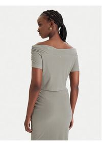 Guess Bluzka W6GP12 K2935 Khaki Regular Fit. Kolor: brązowy #5