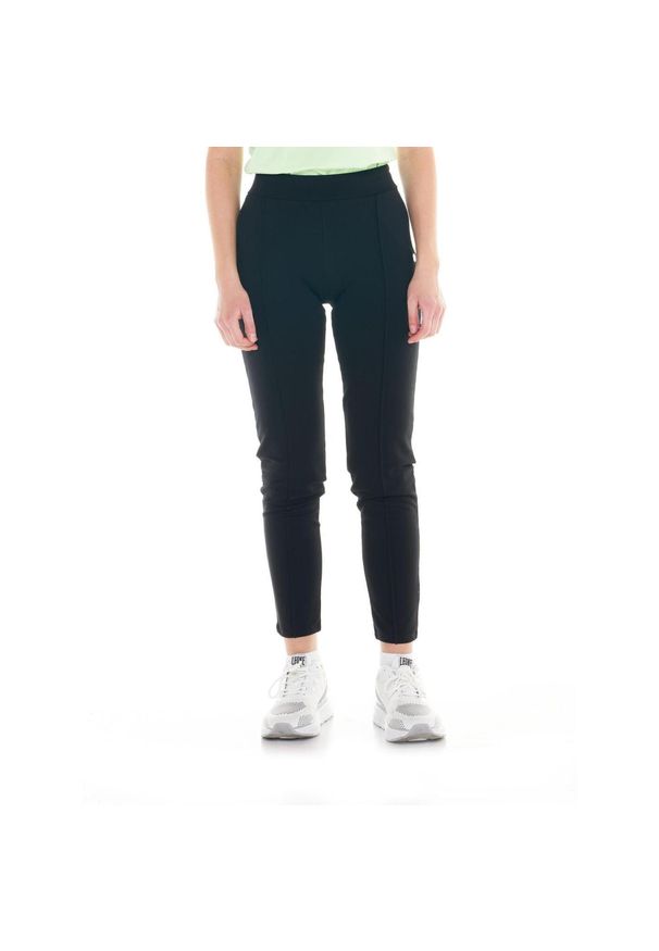 LEONE 1947 APPAREL - Damskie joggery ze ściągaczem Basic. Kolor: czarny. Materiał: tkanina. Sport: fitness