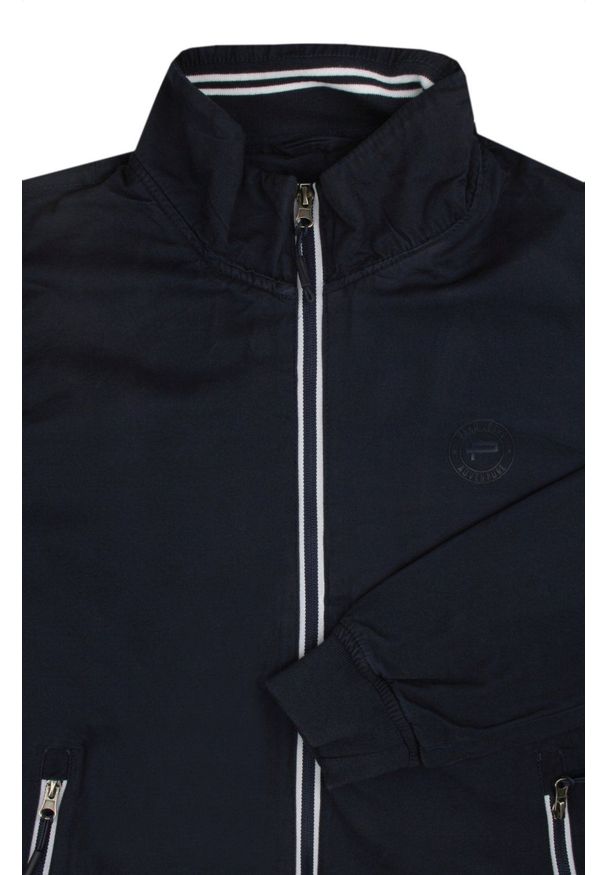 Lekka Przejściowa Kurtka, Wiatrówka - Pako Jeans - Granatowa. Kolor: niebieski. Materiał: bawełna. Sezon: jesień, wiosna