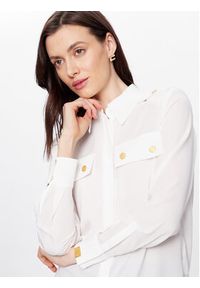 Elisabetta Franchi Koszula CA-046-32E2-V370 Biały Regular Fit. Kolor: biały. Materiał: syntetyk #3