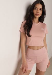 Born2be - Różowe Szorty Sportowe o Fasonie Kolarek Dill. Okazja: na co dzień. Kolor: różowy. Wzór: gładki. Styl: sportowy #1