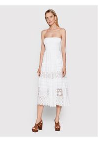 Iconique Sukienka letnia Gaia IC22 096 Biały Regular Fit. Kolor: biały. Materiał: bawełna. Sezon: lato